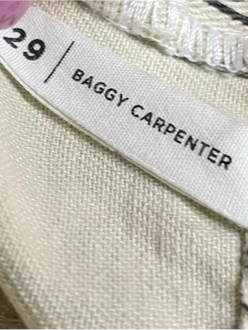 PacSun Baggy Yin Yang  Carpenter Jeans in Off-White Sz 29 - Picture 4 of 5